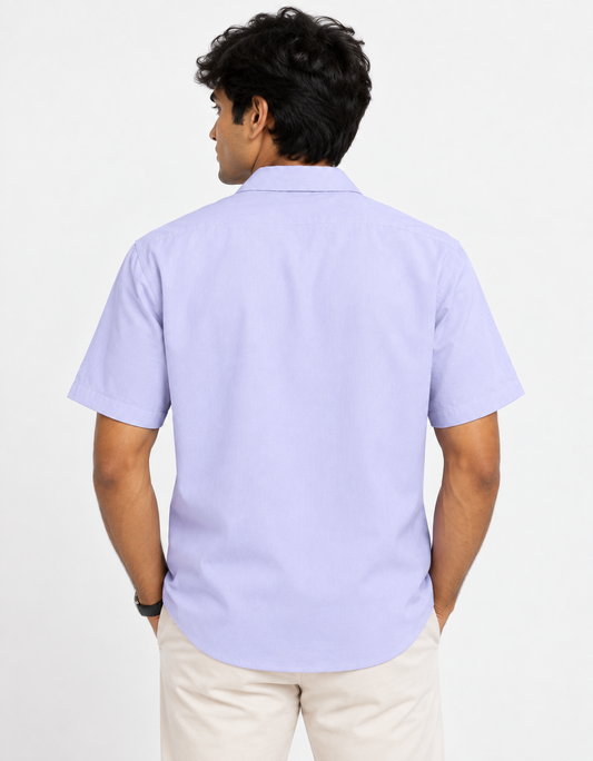 Lavender Indian Man embroidered Shirt