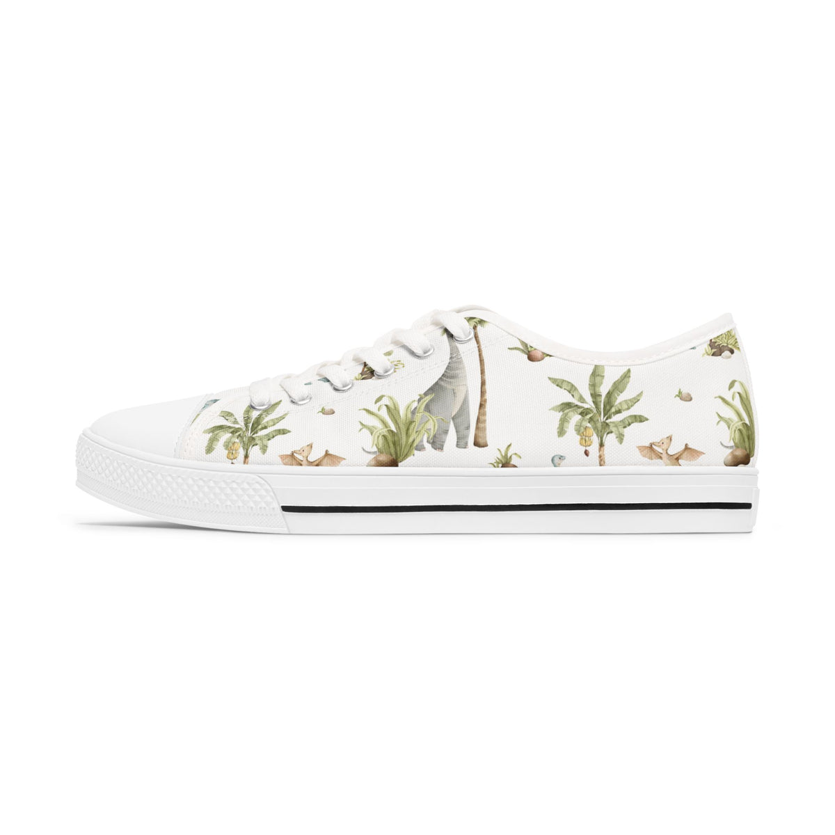 Palm Tree Pattern Women's Low Top Sneakers