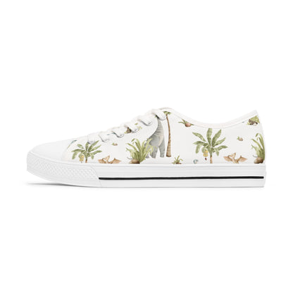 Palm Tree Pattern Women's Low Top Sneakers