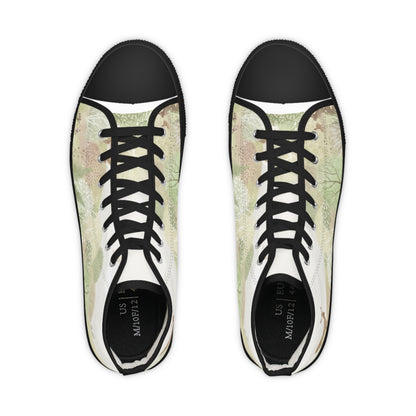 High Top Men's Sneakers — Forest Deer Watercolor Design