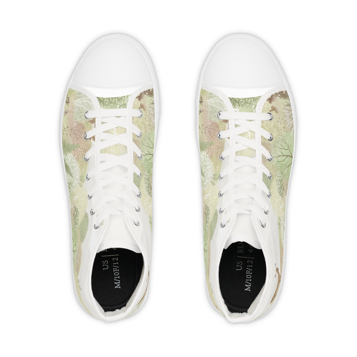 High Top Men's Sneakers — Forest Deer Watercolor Design