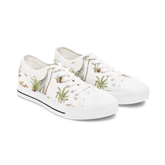 Palm Tree Pattern Women's Low Top Sneakers