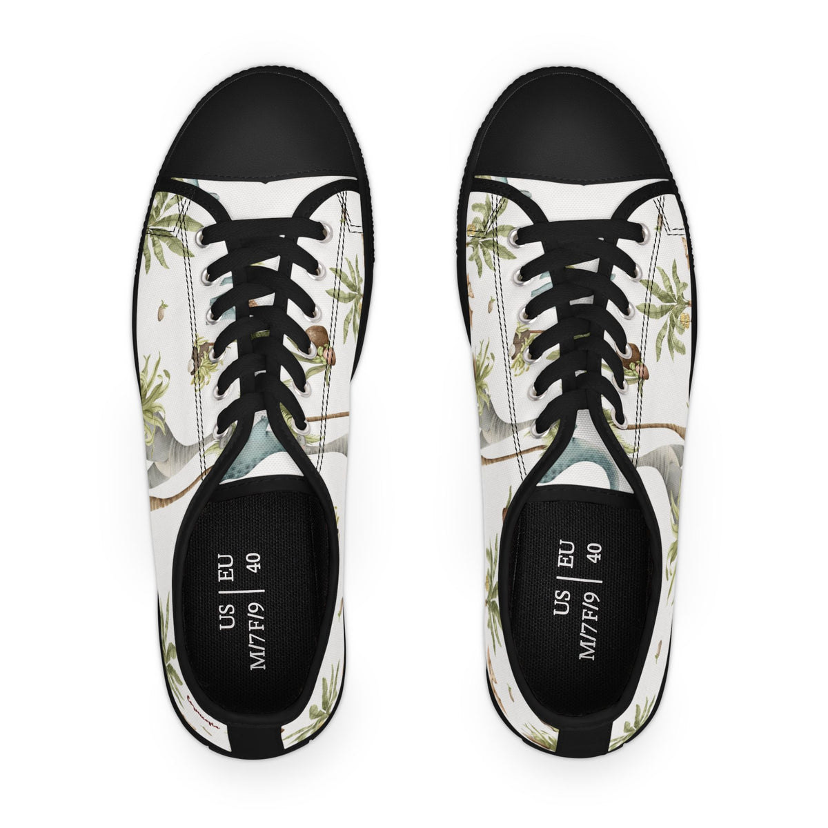 Palm Tree Pattern Women's Low Top Sneakers