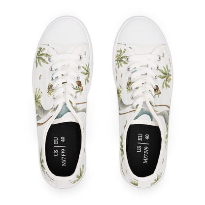 Palm Tree Pattern Women's Low Top Sneakers
