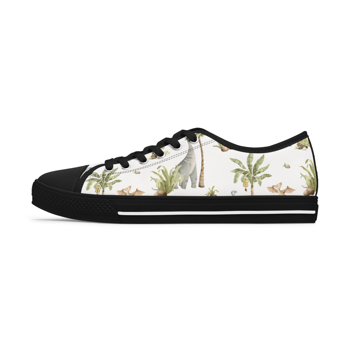 Palm Tree Pattern Women's Low Top Sneakers