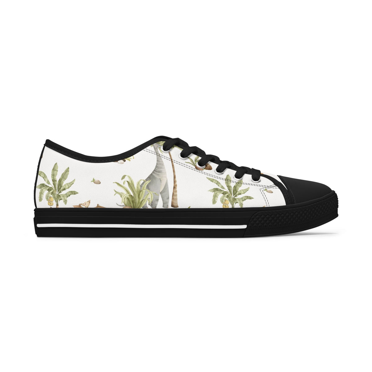 Palm Tree Pattern Women's Low Top Sneakers