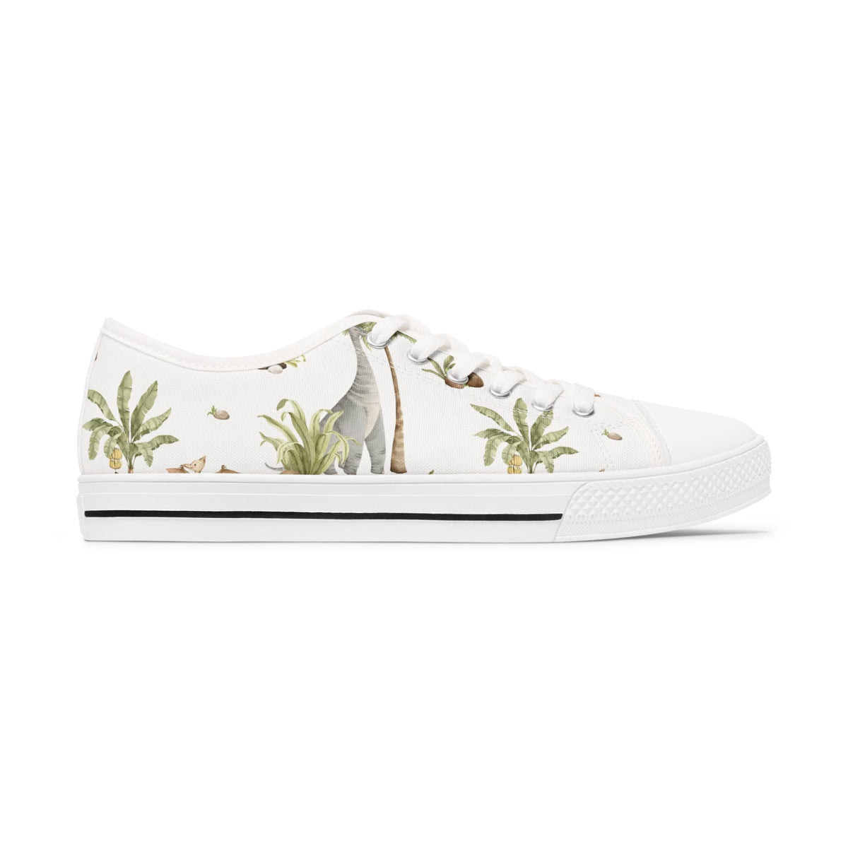 Palm Tree Pattern Women's Low Top Sneakers
