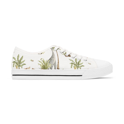 Palm Tree Pattern Women's Low Top Sneakers