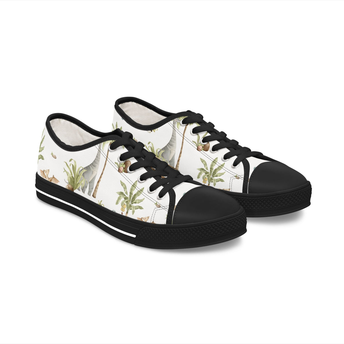 Palm Tree Pattern Women's Low Top Sneakers