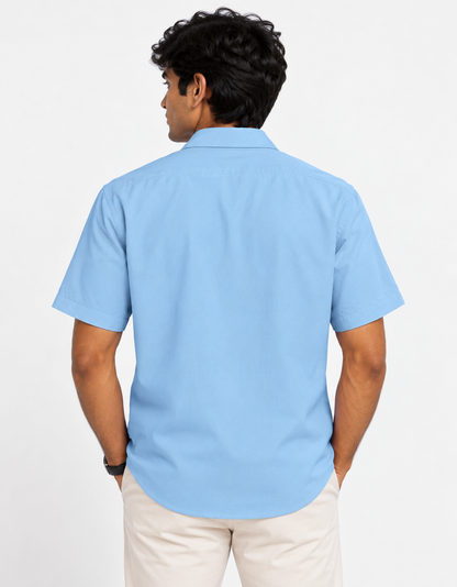 Blue Indian Man embroidered Shirt