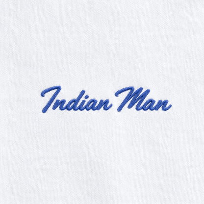 White Indian Man embroidered Shirt