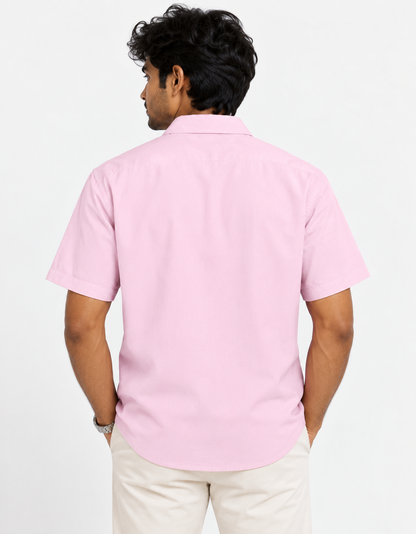 Pink Indian Man embroidered Shirt
