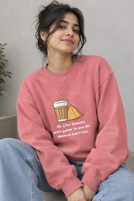 Chai samosa love Coral Sweatshirt for her