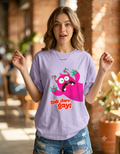 Didi darr gayi lavender Oversized Tee for her