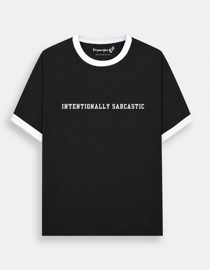 Intentionally Sarcastic Unisex T-Shirt black